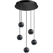 Expo Suspension design Grace 5 lumières noir