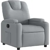 vidaXL Fauteuil relax gris clair Tissu