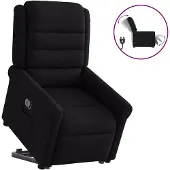 vidaXL Fauteuil relax avec releveur Noir Tissu