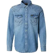 Wrangler Western Long Sleeve Shirt Bleu L Homme