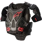 Alpinestars Protection De Poitrine A-6 Black Anthracite Red, Taille: M/L