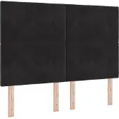 vidaXL Tête de lit Noir 144 cm Velours