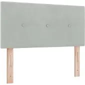 vidaXL Tête de lit LED avec rampes d'éclairage LED gris clair 90 cm velours