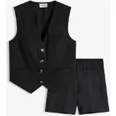 Bonprix Gilet sans manches et short en lin mélangé