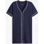 Bonprix Chemise de nuit courte et boutonnée 100% coton