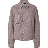 Pieces Veste mi-saison 'PCBillo' taupe / blanc