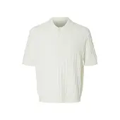 Selected Structuré Polo En Maille Homme Blanc XXL