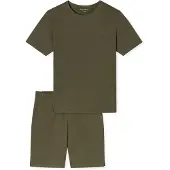 Schiesser Pyjama long ' Modern Bonded ' kaki / olive