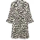Vero Moda Robe 'VMMenny' gris clair / noir
