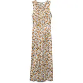 Vero Moda Robe 'AWAvilda' crème / bleu / orange foncé