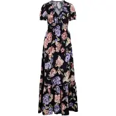 Apricot Robe 'Chloe' bleu marine / vert clair / lavande / rose