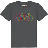 Watabout.kids T-Shirt 'Fahrräder' jaune foncé / anthracite / pétrole / rouge