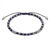 True Rebels Bracelet bleu foncé / argent