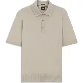 BOSS Polo en maille de laine vierge