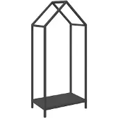 vidaXL Portant de bois chauffage noir 40x25x90 cm