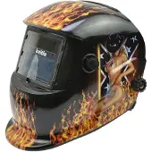 GEKO Casque de soudage solaire Masque de soudage automatique Flame