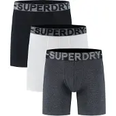 Superdry M3110476a Boxers 3 Units Blanc,Noir L Homme