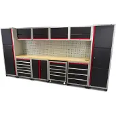 HBM système d'atelier modulaire professionnel deluxe, 16 pièces, noir bleu