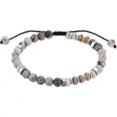 True Rebels Bracelet beige / camel / anthracite / argent