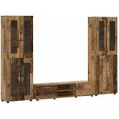 vidaXL Ensemble meuble TV avec tiroir Bois ancien Bois d'ingénierie
