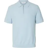 Selected À Fermeture Éclair Polo Homme Bleu XXL