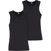 Urban Classics Débardeur de - Débardeurs Côtelés - Lot de 2 - M - pour Homme - noir - Taille M