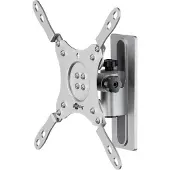 Goobay 71987 Basic Support TV mural Caravan TILT (M), argent - Support pour téléviseur de 13 à 43 pouces (33 - 109 cm), max. 15 kg, entièrement mobile : pivotant et inclinable