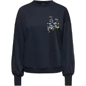 ONLY Sweat-shirt 'ONLBrooke' bleu marine / jaune / rose