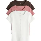 The Set Cardigan brun foncé / rose / blanc