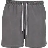 Urban Classics Short de bain de - Washed Swim Shorts - S - XXL - pour Homme - gris foncé - Taille L