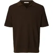 Selected T-Shirt 'SLHMattis' brun foncé