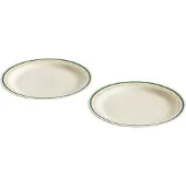 HAY Sobremesa Assiettes Ø24,5 cm - Lot de 2 Green|Sand