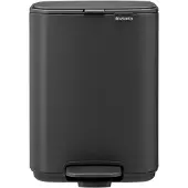 Brabantia Poubelle Pédale Bo 4l Grise Design Compact Et Hygiénique - International Bv