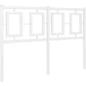 vidaXL Tête de lit de rechange en métal blanc 120 cm