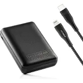 MOJOGEAR Quick Charge-Set iPhone: 10.000 mAh PowerBank + Cable (MG-07-15) (10000 mAh, 37 Wh), Chargeur de secours, Noir