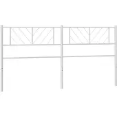 vidaXL Tête de lit de rechange en métal blanc 193 cm