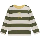 Minymo T-Shirt écru / citron vert / olive