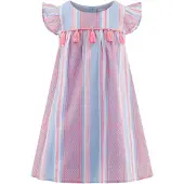 Happy girls Robe bleu clair / rose / framboise