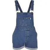 Urban Classics Organic Dungaree Sleeveless Overall Bleu L Femme