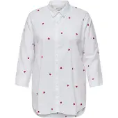 ONLY Chemisier 'CARNew Lina Grace' rouge / blanc