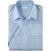 Olymp Comfort Fit Chemise de pilote manches courtes bleu