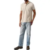 BOSS Paddy 10241663 Green Short Sleeve Polo Beige XS Homme