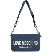 Love Moschino Sac bandoulière 'Signature Love' bleu denim / blanc naturel