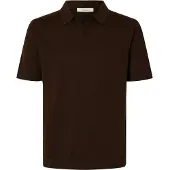 Selected T-Shirt 'SLHMattis' brun foncé