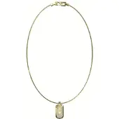 GUESS Racer Tag Necklace Doré Homme