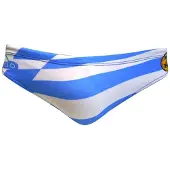 Turbo Greece Swimming Brief Blanc,Bleu 4XL Homme