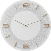 Kare design Horloge murale Leonardo blanche et dorée