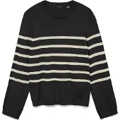 Vero Moda Pull-over 'Saba' noir / blanc