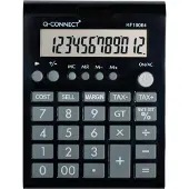 Q-CONNECT Tischrechner 12-stellig schwarz (Fonctionnement sur piles, Panneau solaire)
