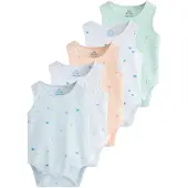 Next Barboteuse / body bleu clair / vert clair / pêche / blanc